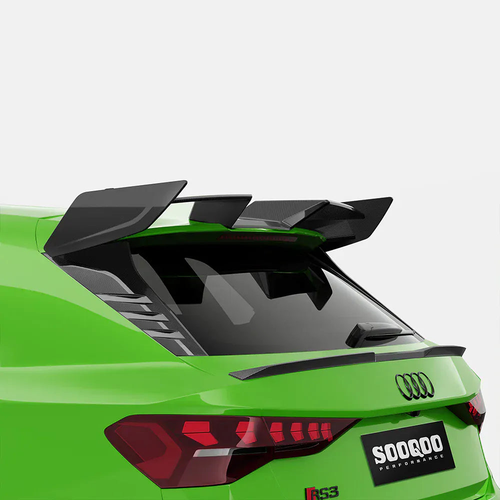 Audi RS3 (8Y) Hatchback SOOQOO Carbon Fibre Rear Upper Spoiler - SOOQOO Official Rear Spoiler