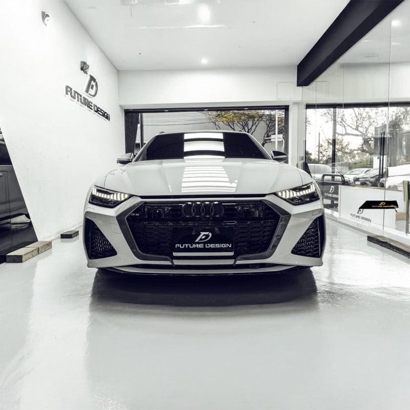 Audi RS6 Avant (C8) Future Design Carbon Fiber Front Grille Surround - Future Design Official Front Grille