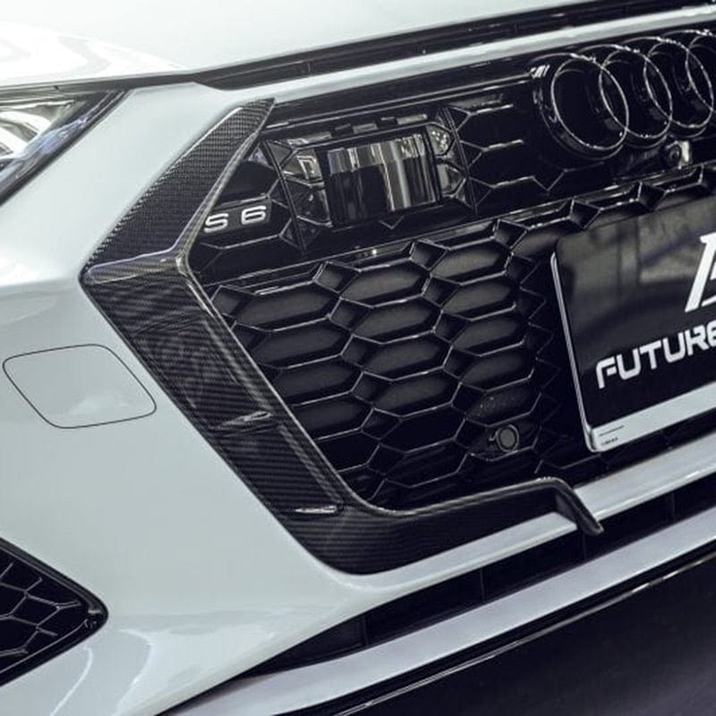 Audi RS6 Avant (C8) Future Design Carbon Fiber Front Grille Surround - Future Design Official Front Grille