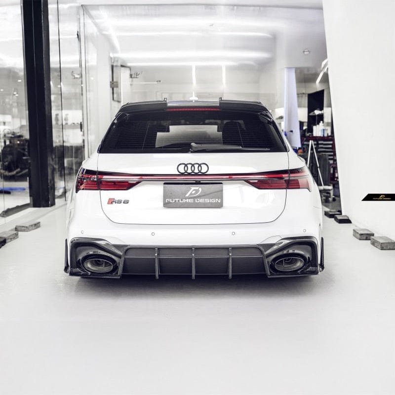 Audi RS6 Avant (C8) Future Design Carbon Fibre Rear Roof Spoiler - Future Design Rear Spoiler