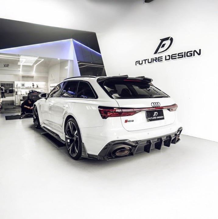 Audi RS6 Avant (C8) Future Design Carbon Fibre Rear Roof Spoiler - Future Design Rear Spoiler