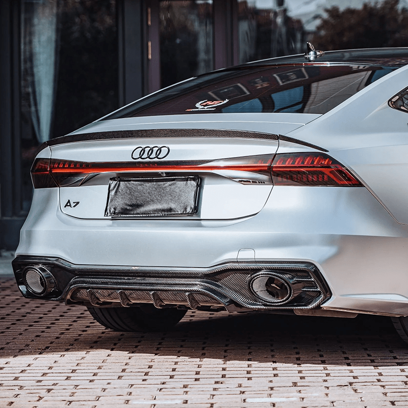 Audi RS7 (C8) BCTXE Style Carbon Fibre Rear Trunk Spoiler Ver.1 - Twenty Two Tuning Rear Spoiler