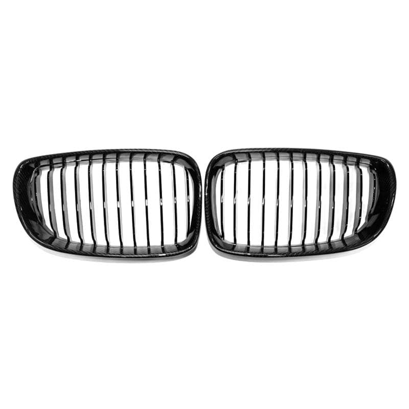 BMW 1 Series/1M (E81/E82/E87/E88) OEM+ Style Carbon Fibre Front Grille Set - Twenty Two Tuning Front Grille