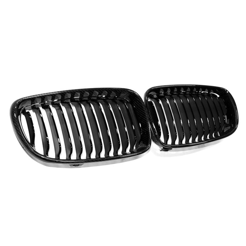 BMW 1 Series/1M (E81/E82/E87/E88) OEM+ Style Carbon Fibre Front Grille Set - Twenty Two Tuning Front Grille