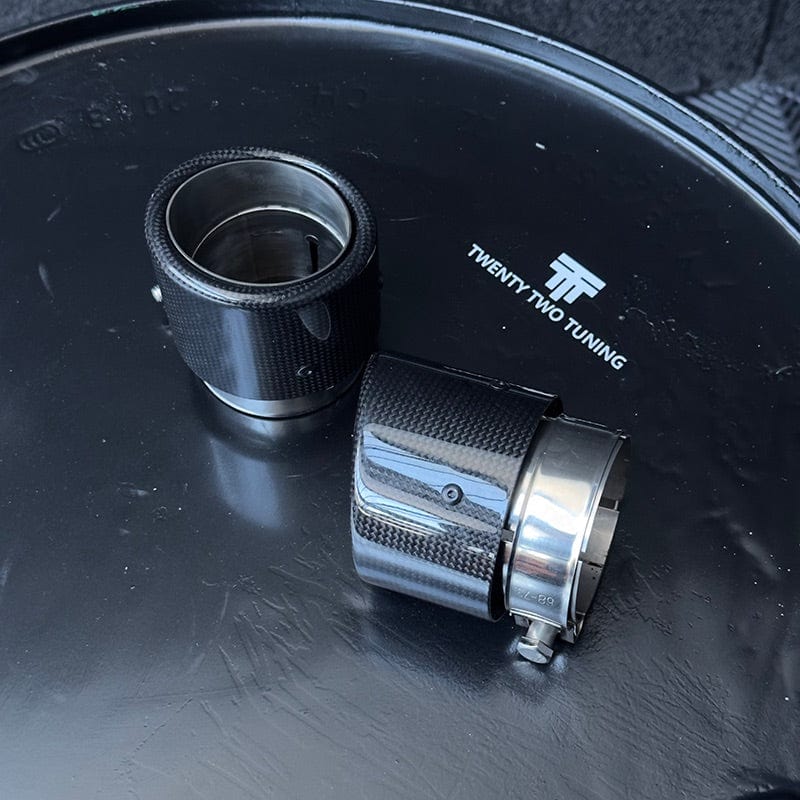 BMW 1 Series (F20/F21) M135I/M140I Akrapovic Style Carbon Fibre Exhaust Tips - Twenty Two Tuning Exhaust Tips