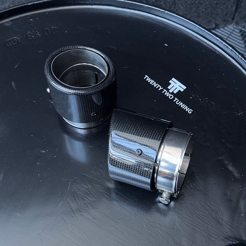 BMW 1 Series (F20/F21) M135I/M140I Akrapovic Style Carbon Fibre Exhaust Tips - Twenty Two Tuning Exhaust Tips
