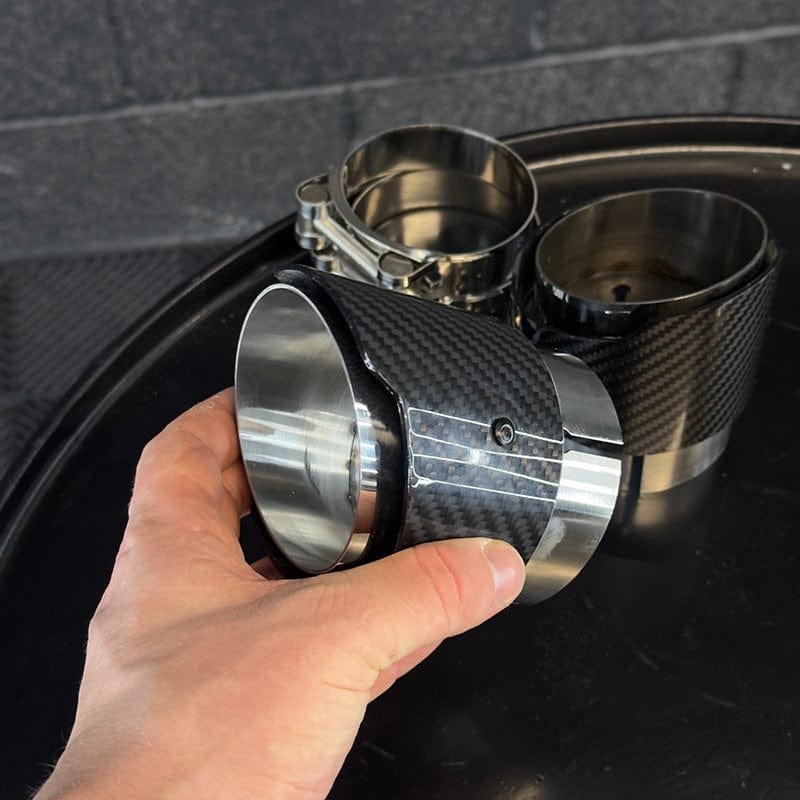 BMW 1 Series (F20/F21) M135I/M140I Akrapovic Style Carbon Fibre Exhaust Tips - Twenty Two Tuning Exhaust Tips
