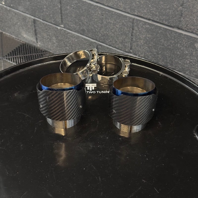 BMW 1 Series (F20/F21) M135I/M140I Akrapovic Style Carbon Fibre Exhaust Tips - Twenty Two Tuning Exhaust Tips