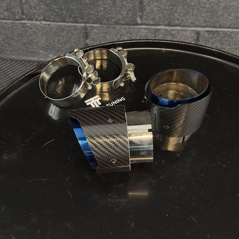 BMW 1 Series (F20/F21) M135I/M140I Akrapovic Style Carbon Fibre Exhaust Tips - Twenty Two Tuning Exhaust Tips