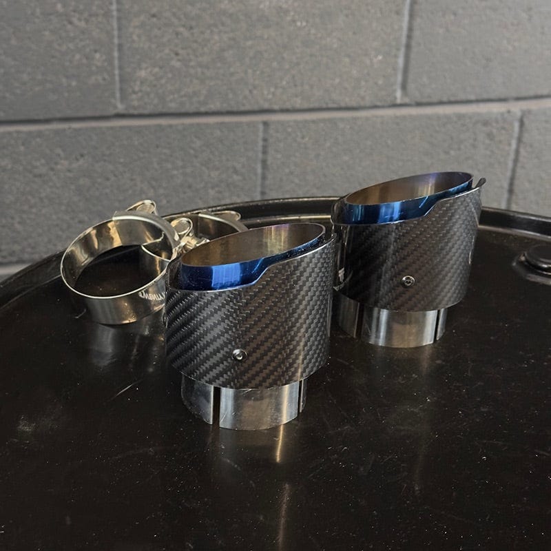 BMW 1 Series (F20/F21) M135I/M140I Akrapovic Style Carbon Fibre Exhaust Tips - Twenty Two Tuning Exhaust Tips