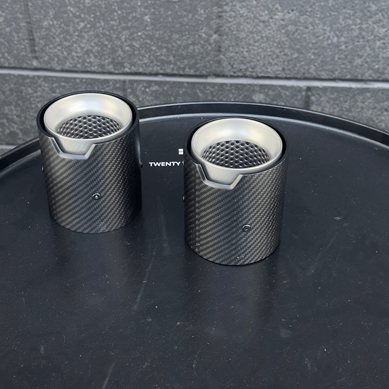 BMW 1 Series (F20/F21) M135I/M140I M Performance Style Carbon Fibre Exhaust Tips - Twenty Two Tuning Exhaust Tips