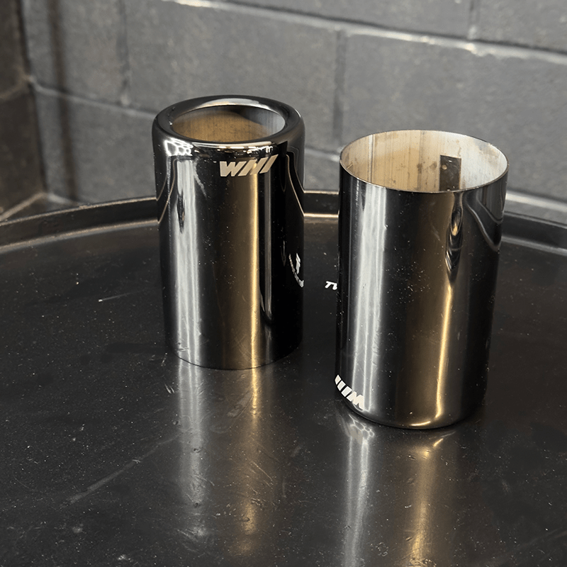 BMW 1 Series (F20/F21) Replacement Twin Black Chrome Exhaust Tips - Twenty Two Tuning Exhaust Tips