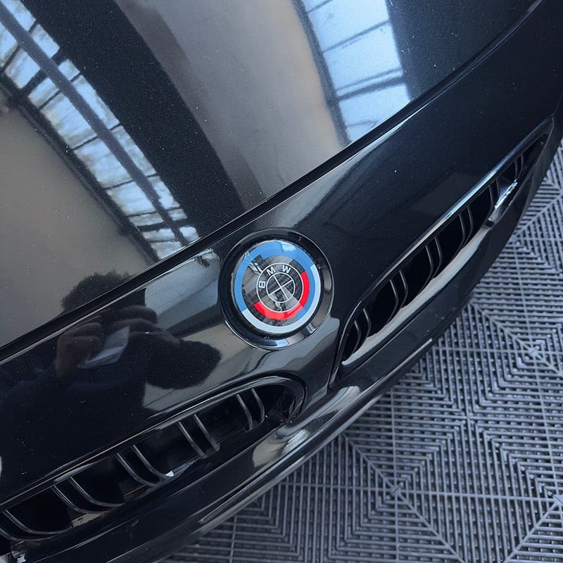 BMW 2 Series (F22/F23) 50th Anniversary Style Carbon Fibre Front Emblem (82MM) - Twenty Two Tuning Emblems and Badges
