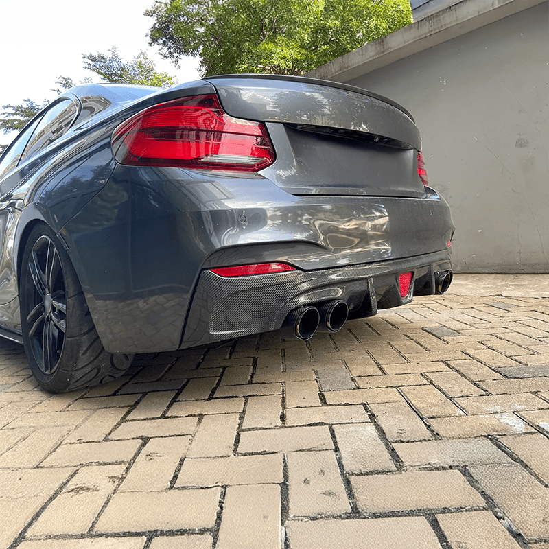 BMW 2 Series (F22/F23) F1 Style Carbon Fiber Quad Exhaust Rear Diffuser - Twenty Two Tuning Rear Diffuser