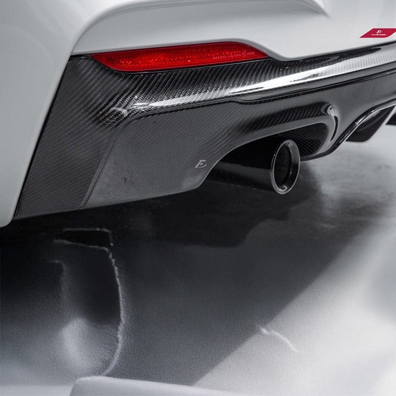 BMW 2 Series (F22/F23) M Performance Style Carbon Fiber Quad Exhaust Rear Diffuser - Future Design Rear Diffuser