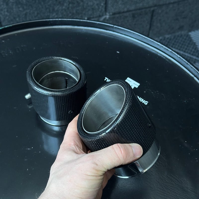 BMW 2 Series (F22/F23) M235I/M240I Akrapovic Style Carbon Fibre Exhaust Tips - Twenty Two Tuning Exhaust Tips
