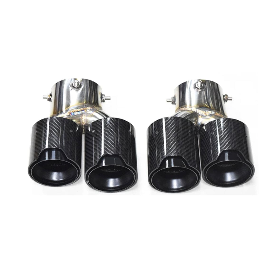 BMW 2 Series (G42) M240I M Performance Style Carbon Fibre Exhaust Tips - Twenty Two Tuning Exhaust Tips