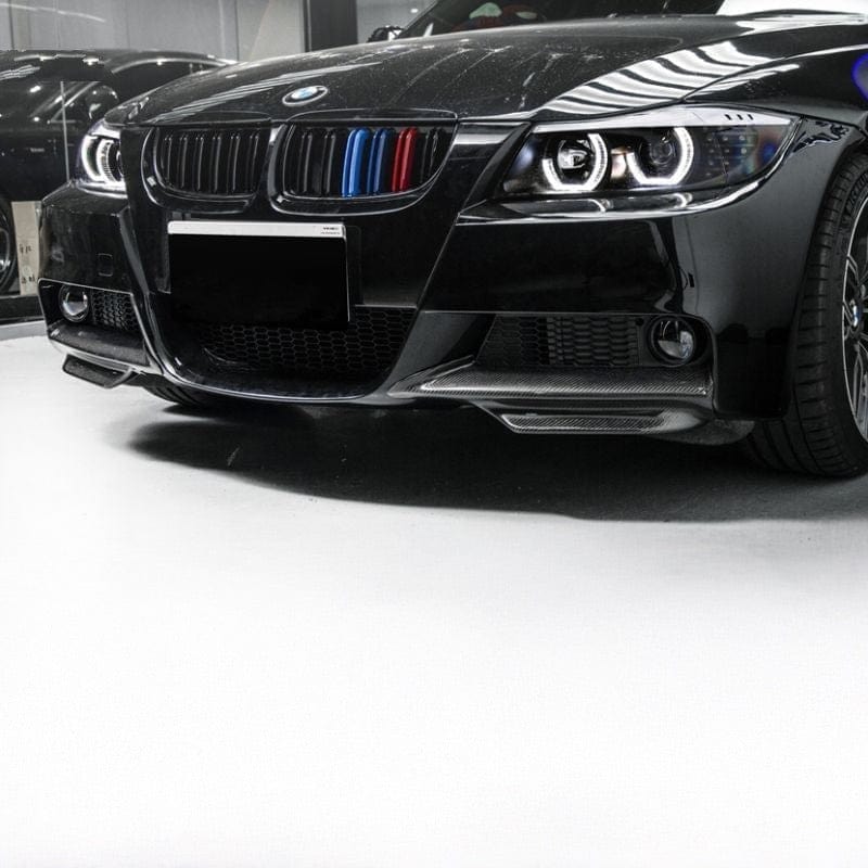 BMW 3 Series (E90/E91) M Performance Style Carbon Fibre Front Splitters - Twenty Two Tuning Front Lip