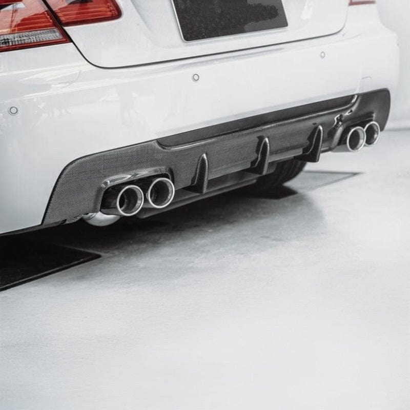 BMW 3 Series (E92/E93) M Style Quad Conversion Carbon Fiber Rear Diffuser - Twenty Two Tuning Rear Diffuser