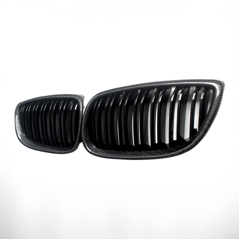 BMW 3 Series (E92/E93) Pre-LCI M Style Carbon Fibre Front Grilles - Twenty Two Tuning Front Grille
