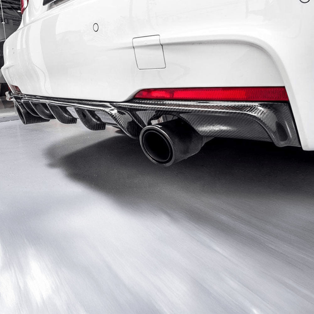 BMW 3 Series (F30/F31) 335I/340I M Performance Style Carbon Fiber Rear Diffuser - Twenty Two Tuning Rear Diffuser
