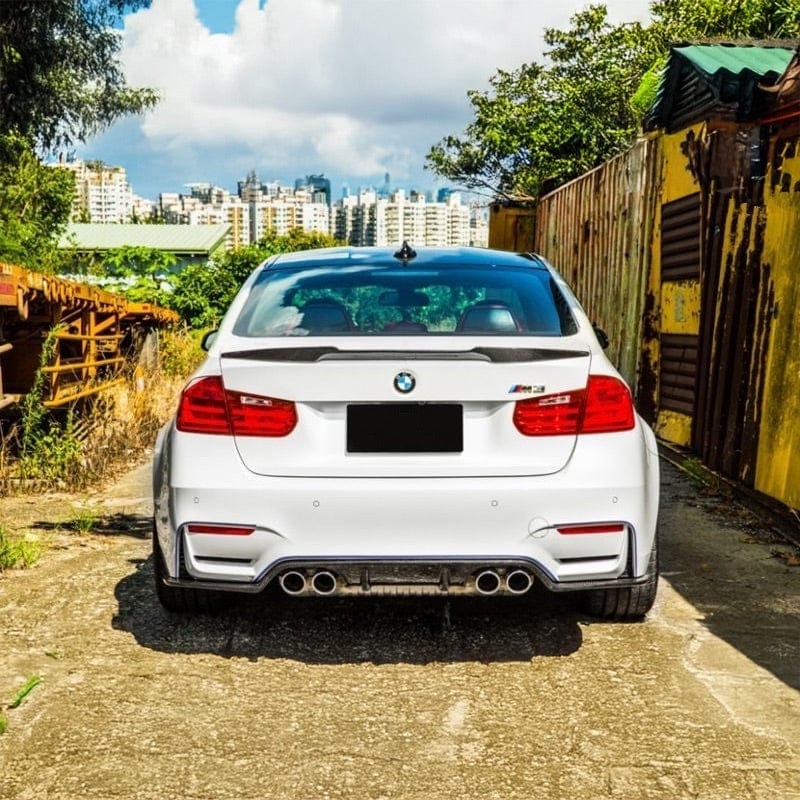 BMW 3 Series (F30) M4 Style Carbon Fiber Rear Spoiler - Twenty Two Tuning Rear Spoiler