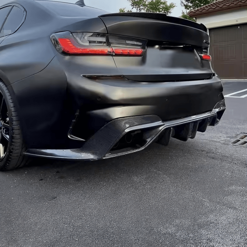 BMW 3 Series (G20/G21) CMST Style Carbon Fibre Rear Diffuser - Twenty Two Tuning Rear Diffuser