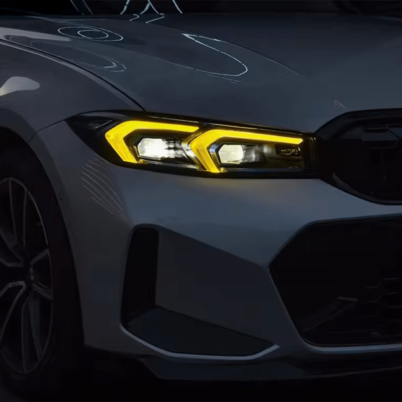 BMW 3 Series LCI (G20/G21) CSL Yellow DRL Headlight Module Replacements - EXL Design DRLs