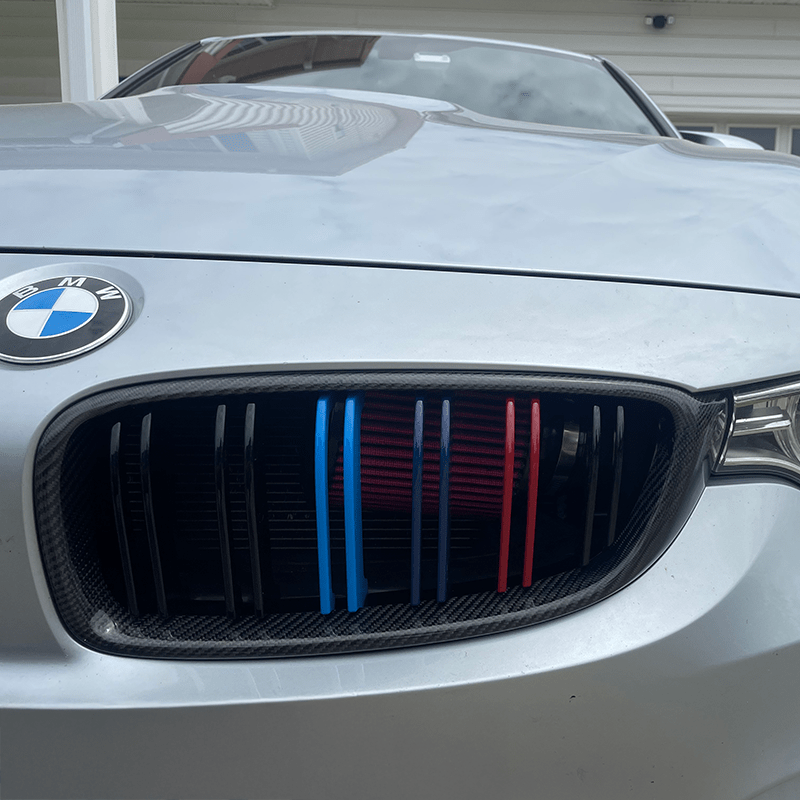 BMW 4 Series (F32/F33/F36) M Style Carbon Fibre Front Grilles - Twenty Two Tuning Front Grille