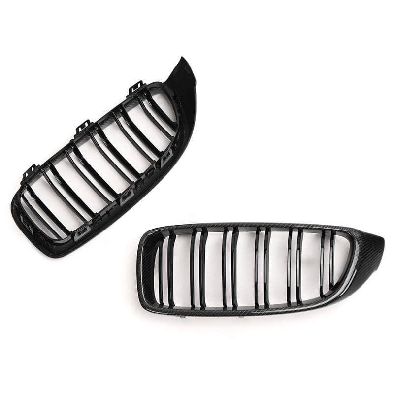 BMW 4 Series (F32/F33/F36) M Style Carbon Fibre Front Grilles - Twenty Two Tuning Front Grille