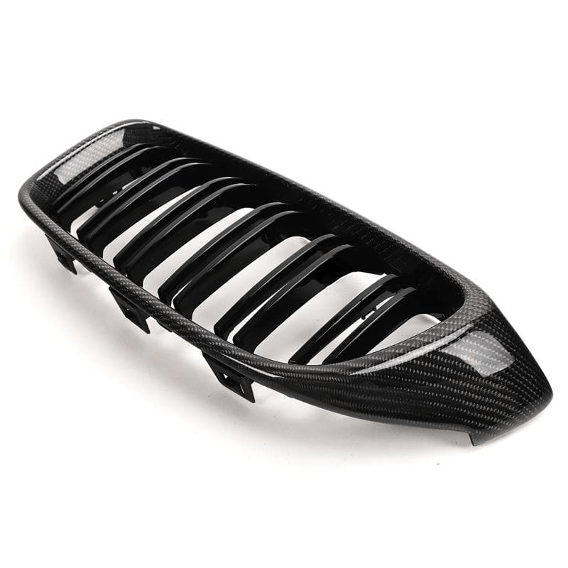BMW 4 Series (F32/F33/F36) M Style Carbon Fibre Front Grilles - Twenty Two Tuning Front Grille