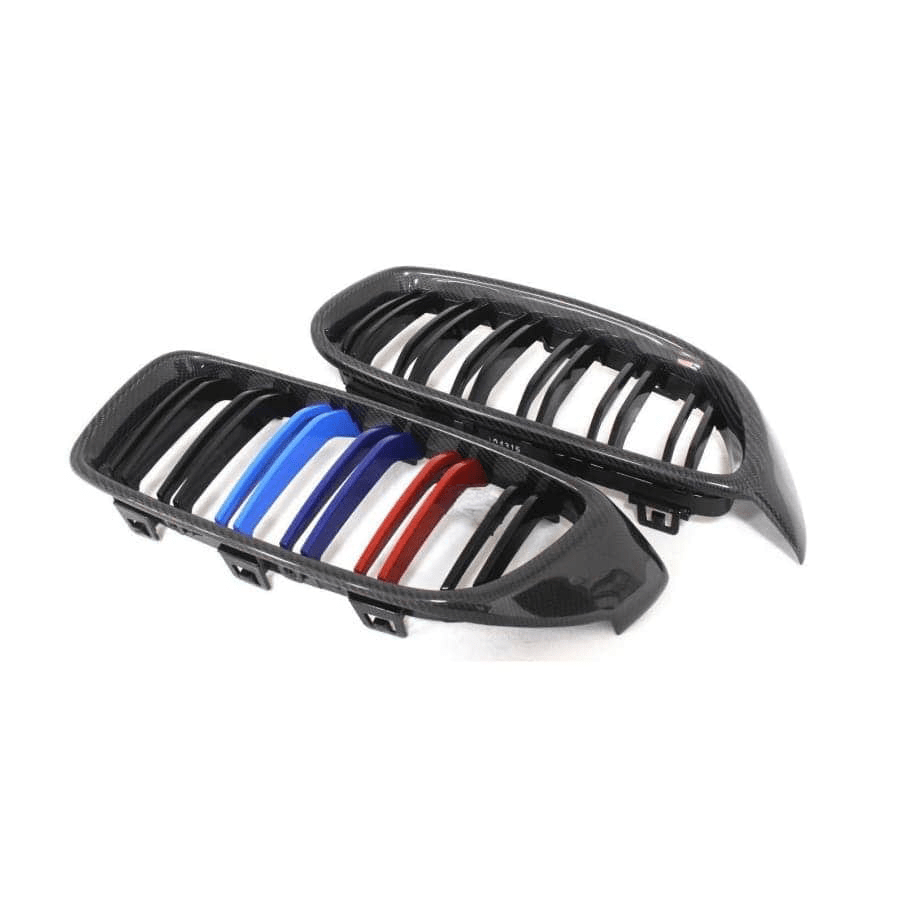 BMW 4 Series (F32/F33/F36) M Style Carbon Fibre Front Grilles - Twenty Two Tuning Front Grille