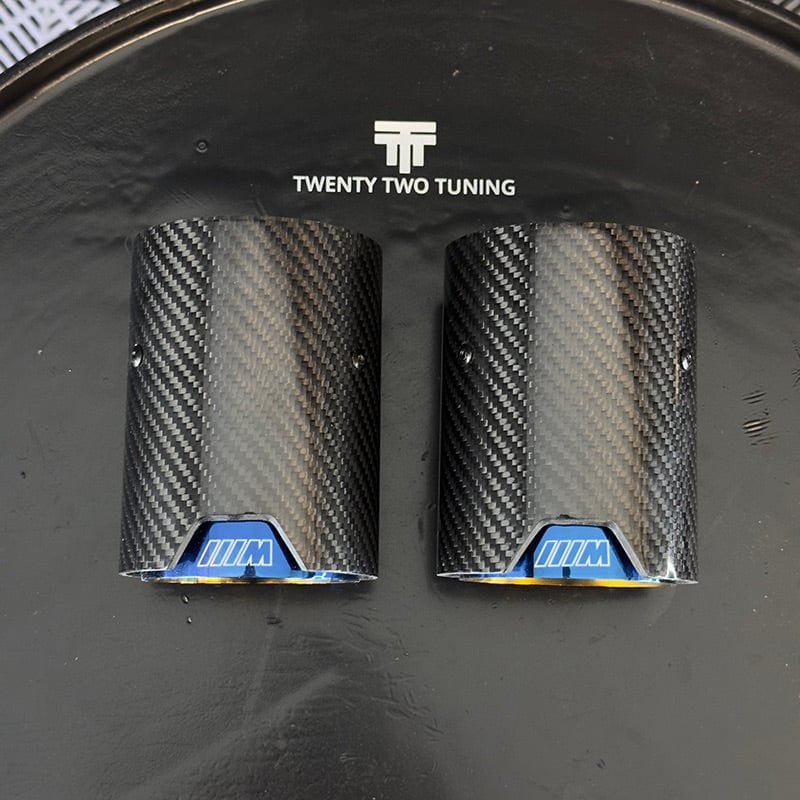 BMW 4 Series (G22/G23/G26) M Performance Style Carbon Fibre Exhaust Tips - Twenty Two Tuning Exhaust Tips