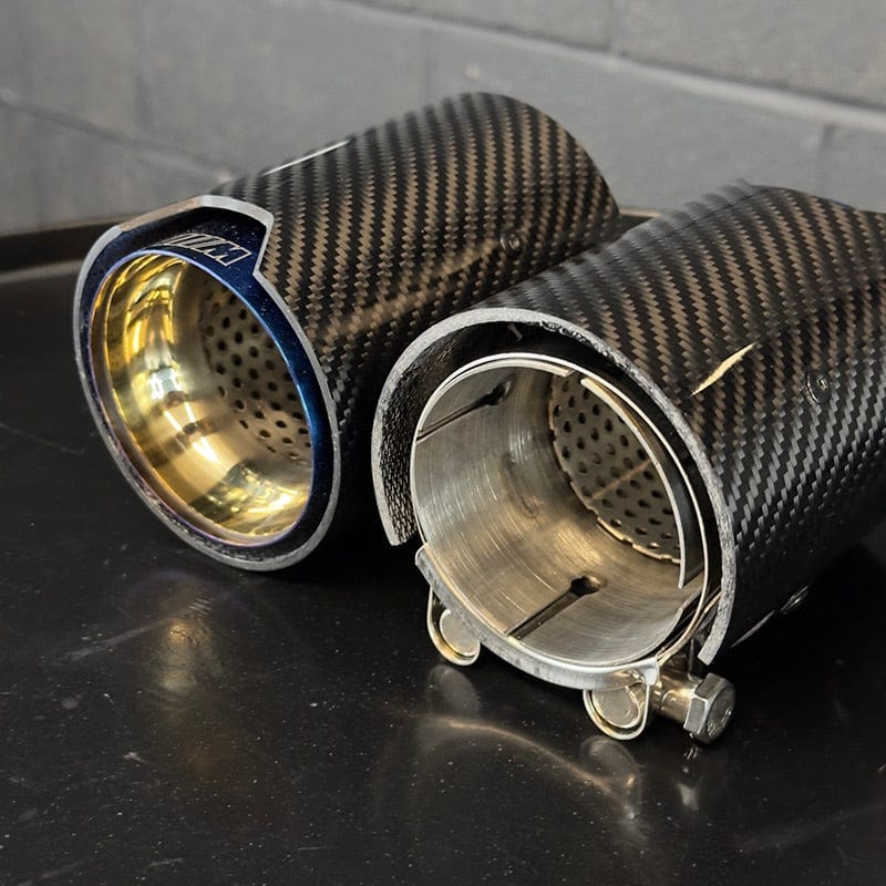 BMW 4 Series (G22/G23/G26) M Performance Style Carbon Fibre Exhaust Tips - Twenty Two Tuning Exhaust Tips