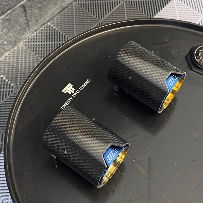 BMW 4 Series (G22/G23/G26) M Performance Style Carbon Fibre Exhaust Tips - Twenty Two Tuning Exhaust Tips