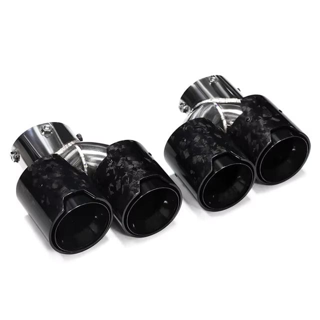BMW 4 Series (G22/G23/G26) M440I/M440D M Performance Style Forged Carbon Exhaust Tips - Twenty Two Tuning Exhaust Tips