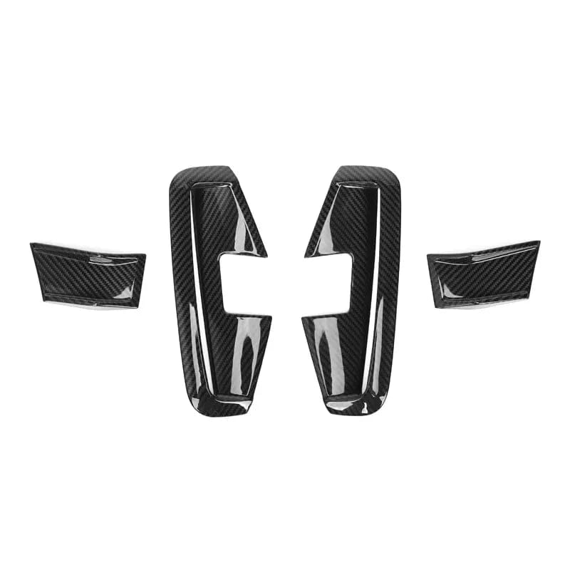 BMW 4 Series (G22/G23) M Performance Style Carbon Fibre Front Vent Trims - Twenty Two Tuning Front Canards/Bumper Inserts