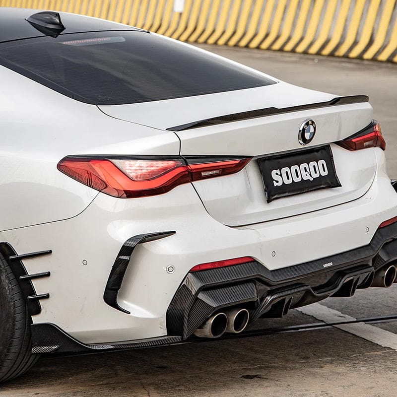 BMW 4 Series (G22/G23) SOOQOO Carbon Fibre Rear Vent Trim Surrounds - SOOQOO Rear Canards