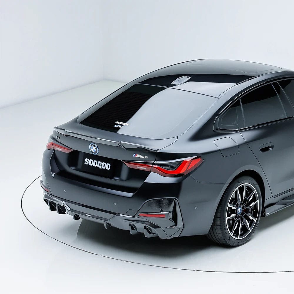 BMW 4 Series/I4 M50 (G26) SOOQOO Carbon Fibre Rear Bumper Insert trims - SOOQOO Rear Canards