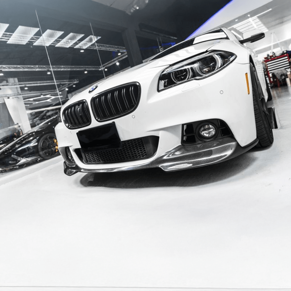 BMW 5 Series (F10/F11) Vorsteiner Style Carbon Fibre Front Lip Spoiler - Twenty Two Tuning Front Lip