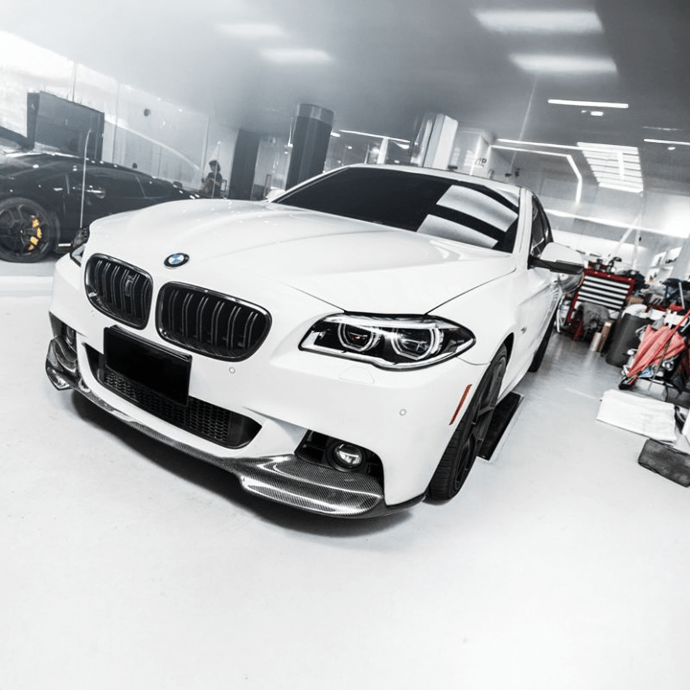 BMW 5 Series (F10/F11) Vorsteiner Style Carbon Fibre Front Lip Spoiler - Twenty Two Tuning Front Lip