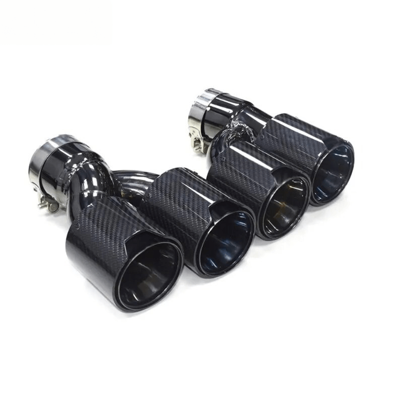BMW 5 Series (G30/G31) M Performance Style Black Dual Exhaust Tips - Twenty Two Tuning Exhaust Tips