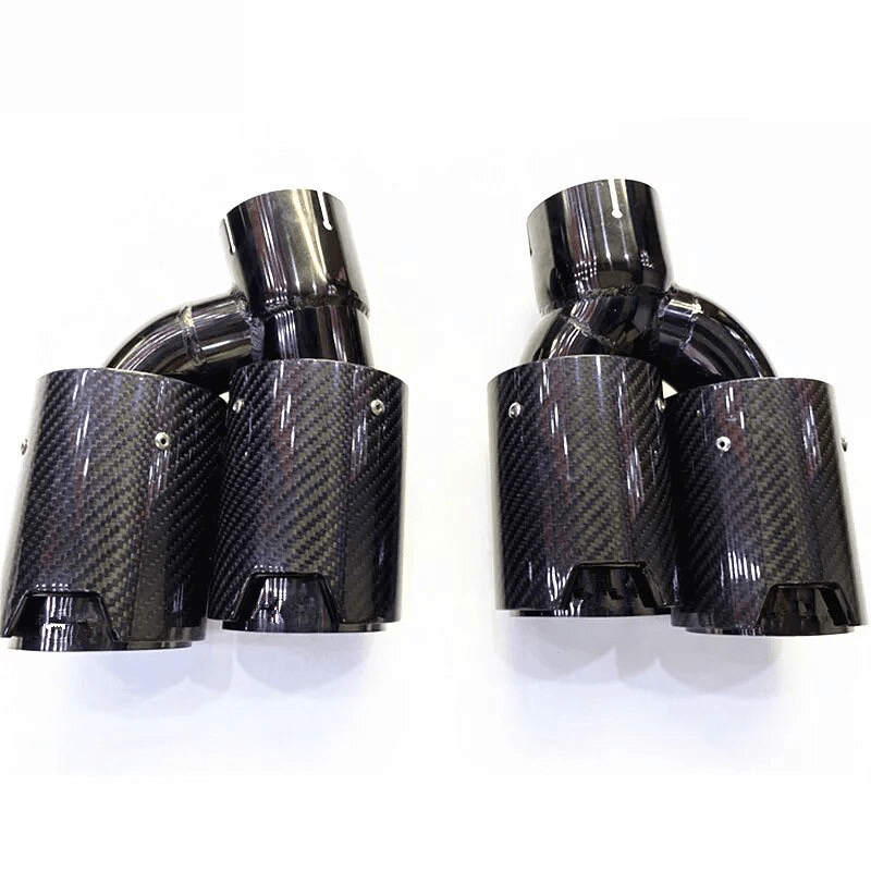 BMW 5 Series (G30/G31) M Performance Style Black Dual Exhaust Tips - Twenty Two Tuning Exhaust Tips