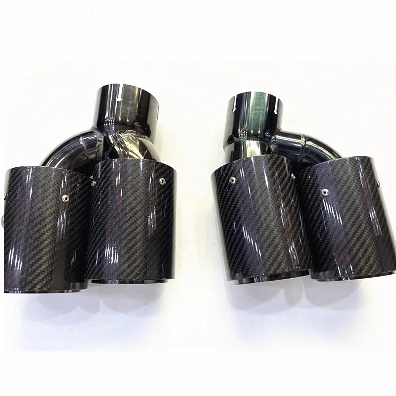 BMW 5 Series (G30/G31) M Performance Style Black Dual Exhaust Tips - Twenty Two Tuning Exhaust Tips