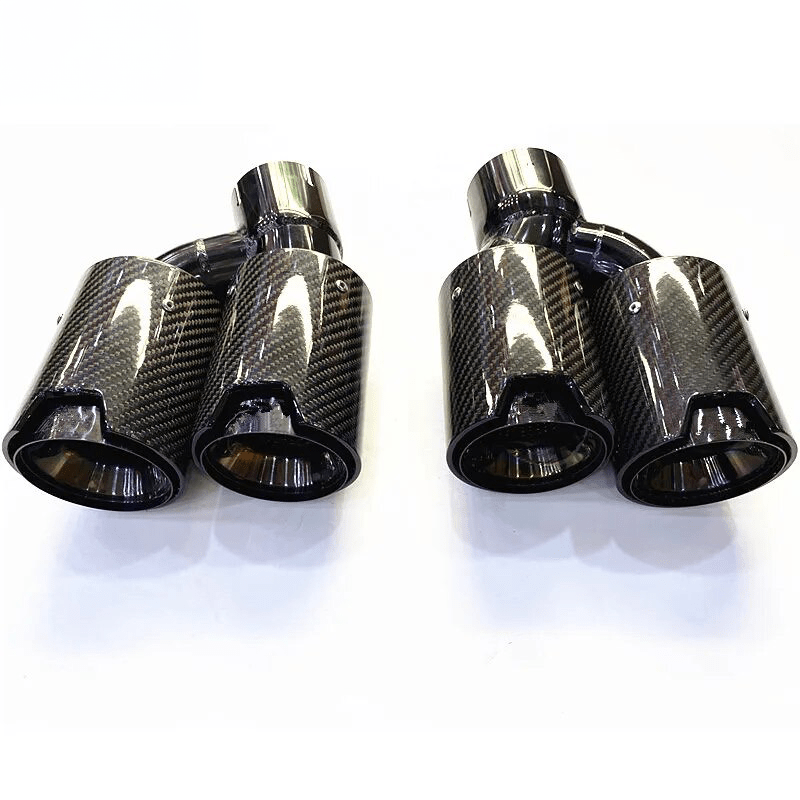 BMW 5 Series (G30/G31) M Performance Style Black Dual Exhaust Tips - Twenty Two Tuning Exhaust Tips