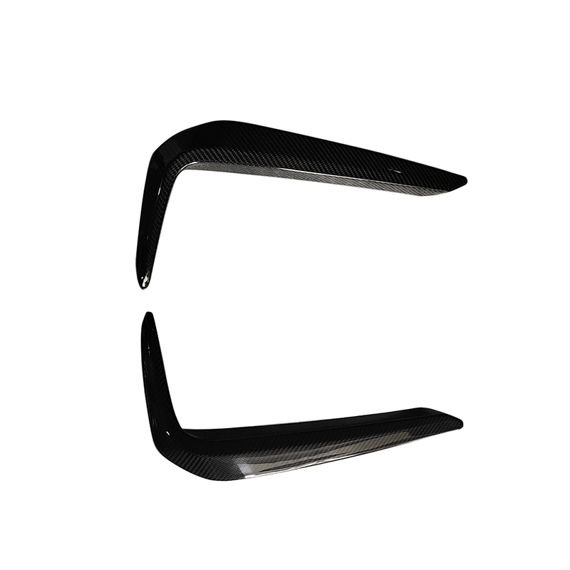 BMW 5 Series (G30/G31) M Performance Style Carbon Fibre Finisher Trim Overlays - Twenty Two Tuning Front Canards/Bumper Inserts