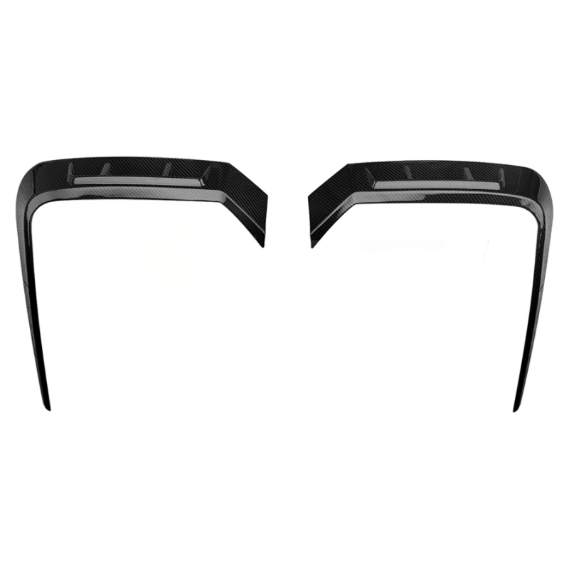 BMW 7 Series/I7 (G70) Mansory Style Carbon Fiber Front Bumper Canard Surrounds - Twenty Two Tuning Front Canards/Bumper Inserts