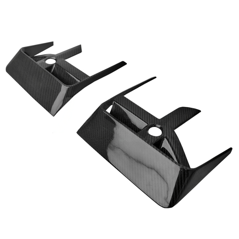 BMW 7 Series/I7 (G70) Mansory Style Carbon Fiber Front Bumper Side Air Vent Trim - Twenty Two Tuning Front Canards/Bumper Inserts