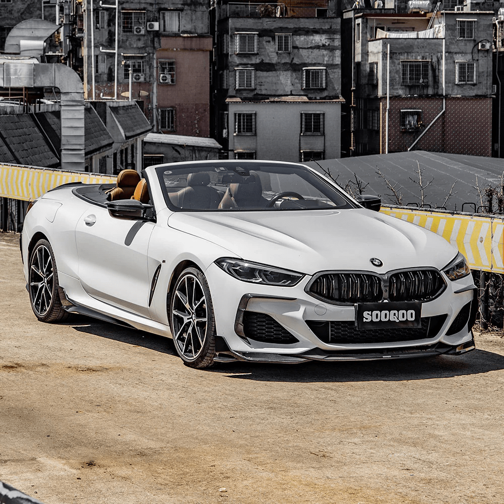 BMW 8 Series (G14/G15/G16) SOOQOO Carbon Fibre Front Lip Spoiler - SOOQOO Front Lip