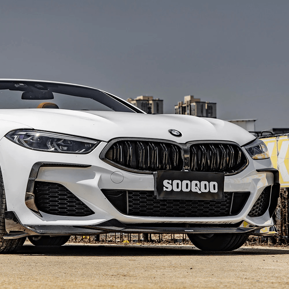 BMW 8 Series (G14/G15/G16) SOOQOO Carbon Fibre Front Lip Spoiler - SOOQOO Front Lip